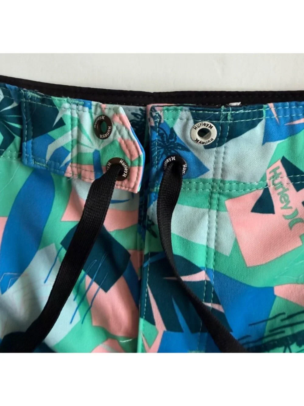 Hurley Boys Board Shorts Size 8/24 Tropical Print Swim Trunks